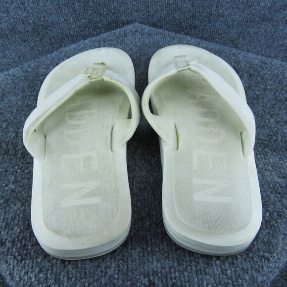 Madden Beachy Men Flip Flop‎ Sandals Off White Synthetic Slip On Size 9 Medium - Picture 5 of 10